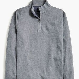 NWT J Crew Factory Blue Double-knit half-zip Sz Small